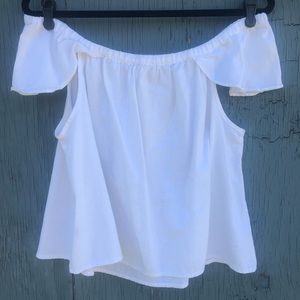 White Madewell off the shoulder top (large)